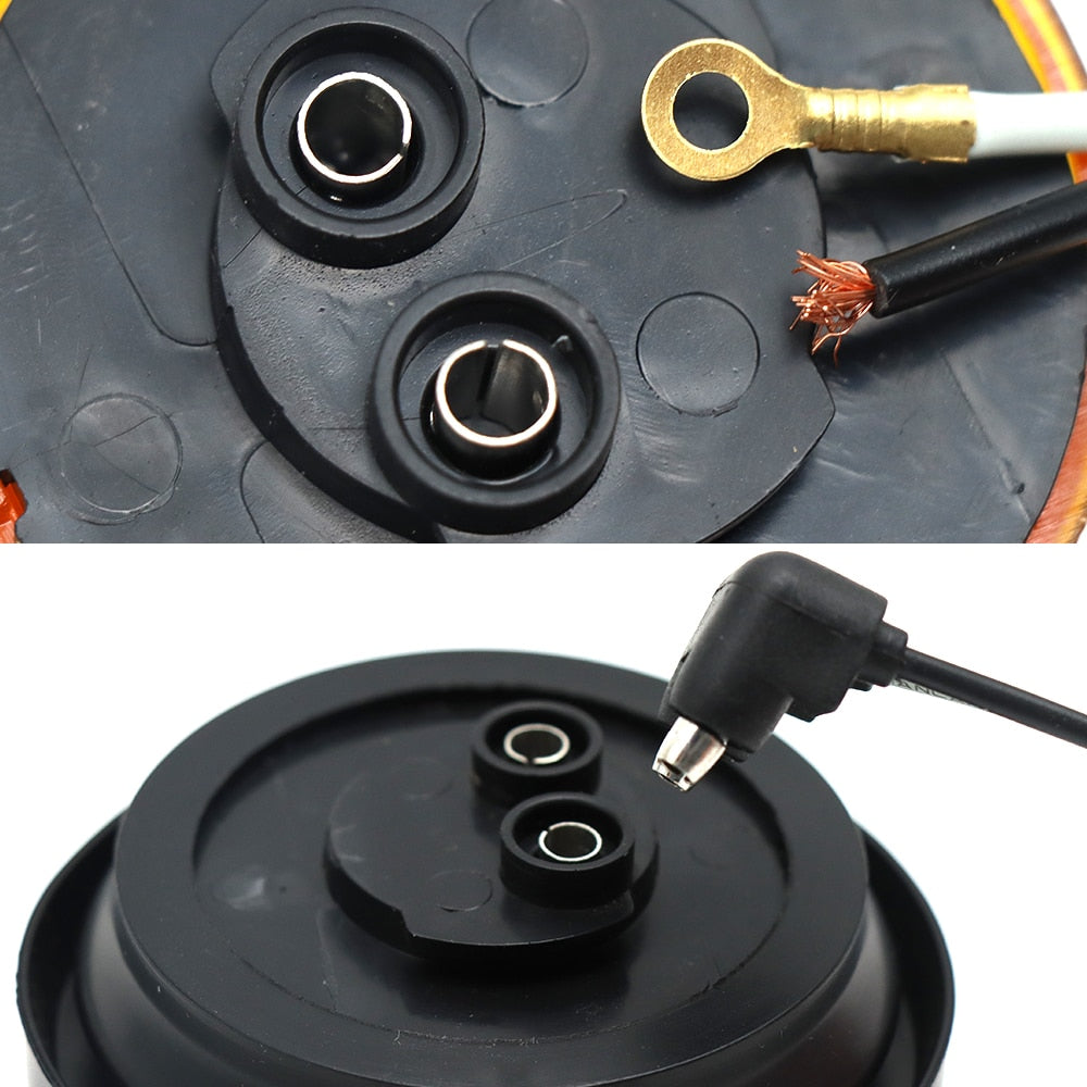 10 Pcs 2  4LED Rubber Ring Round Led Trailer Truck Tail Lights With Plug, 12V Brake Light Marker, 5 Red Covers 5 Yellow Covers