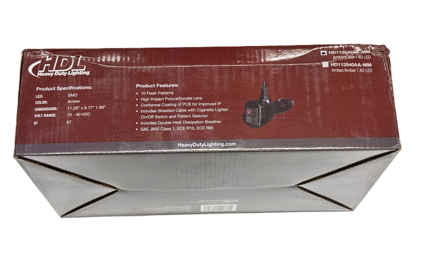 11.25” LED High Output Emergency 10 Pattern Strobe Magnetic Mini Rooftop Light Bar