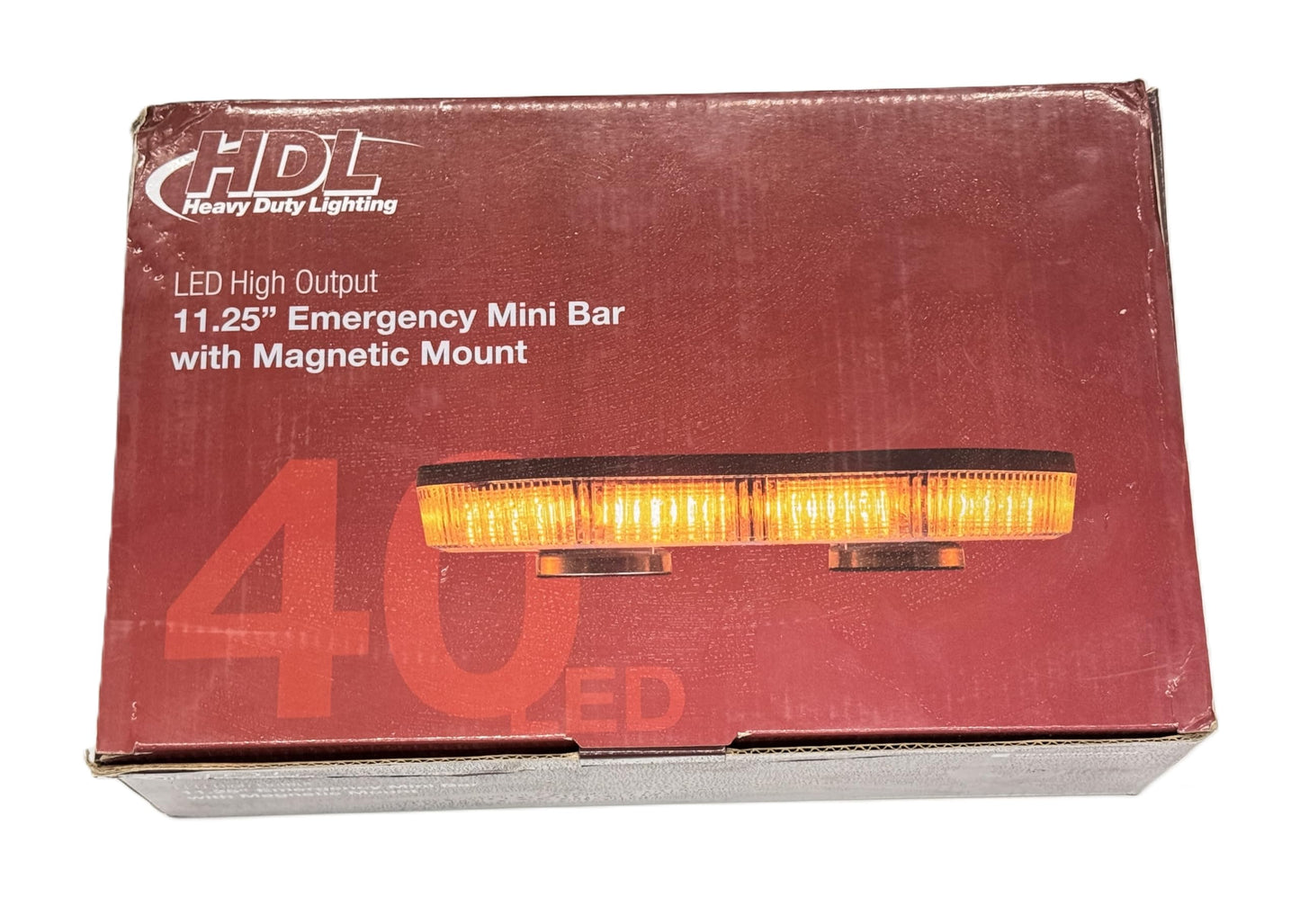 11.25” LED High Output Emergency 10 Pattern Strobe Magnetic Mini Rooftop Light Bar