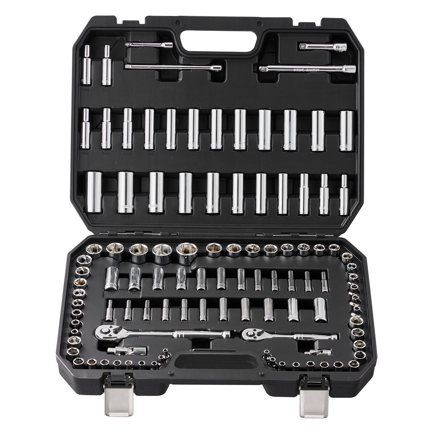 Vevor 106 Piece Drive Socket And Ratchet Set, 6-Point Socket
