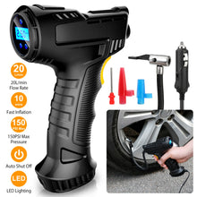 Portable Car Tire Inflator DC 12V Digital Car Air Compressor Electric Air Inflator With LED Light 150PSI