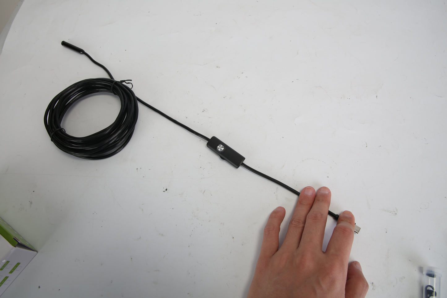 1Set Endoscope Camera 1920P HD IP67 Waterproof Inspection Borescope Tool With Light And 8 & 1 Dual Lens 16.4ft Semi Rigid Snake Cable Stepless Brightness APP Control For IOS And Android