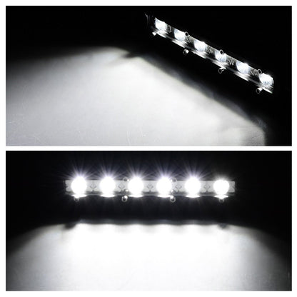7in LED Light Bar Single Row Offroad Spot Lights 18W Ultra Slim Straight Work Light For Trailer Truck Bus Boat
