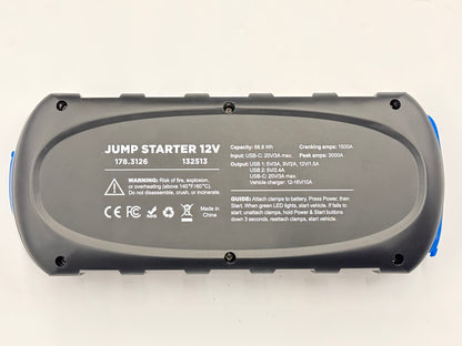 Premium 3000A 12V Jump Starter for Medium Duty Trucks